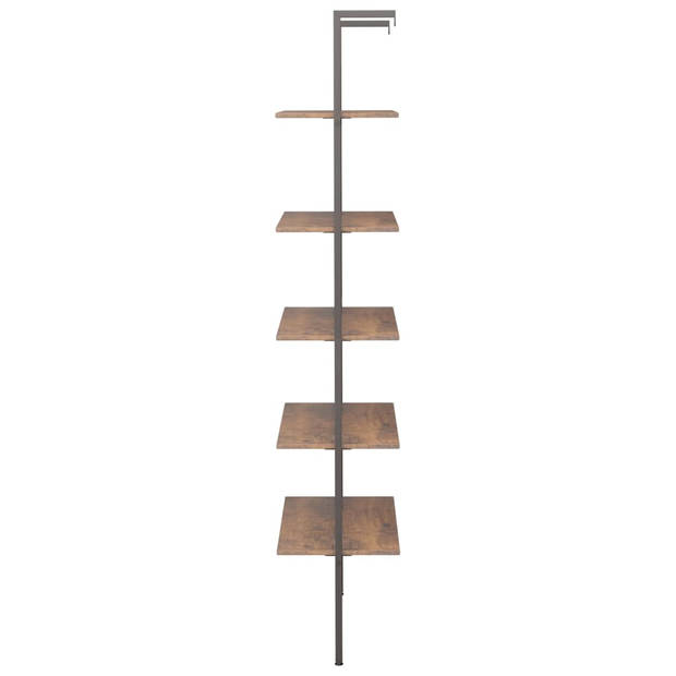 The Living Store Opbergrek 5 schappen - 64 x 35 x 185 cm - Sterke stalen constructie