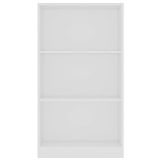 vidaXL Boekenkast met 3 schappen 60x24x109 cm bewerkt hout wit