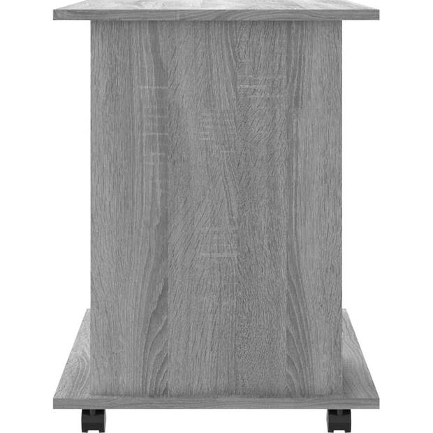 The Living Store Verrijdbare kast - Opbergkast - 60x45x60 cm - Grijs Sonoma Eiken