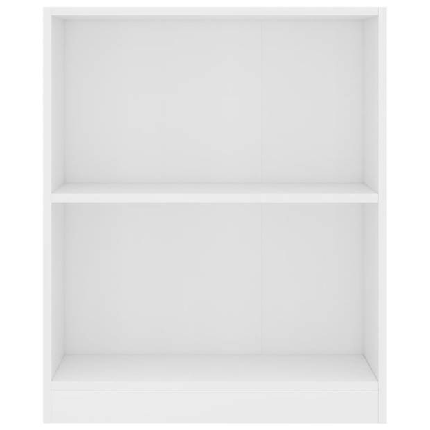 The Living Store Boekenkast 2-laags Wit - 60 x 24 x 74.5 cm - Duurzaam en stabiel