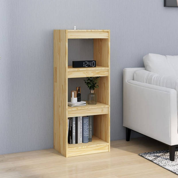 The Living Store Boekenkast Grenenhout - 40x30x103.5 cm - 3 ruime vakken