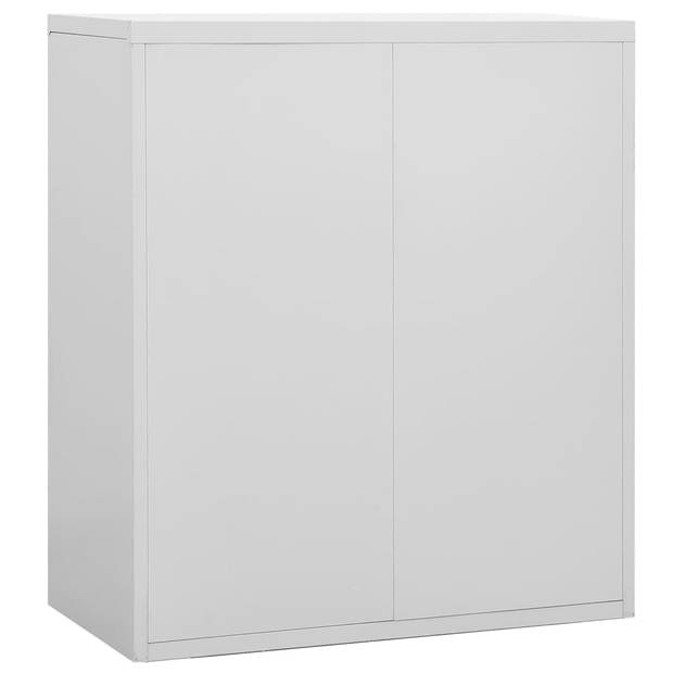 The Living Store Archiefkast - Staal - 90x46x103 cm - 5 lades - Lichtgrijs