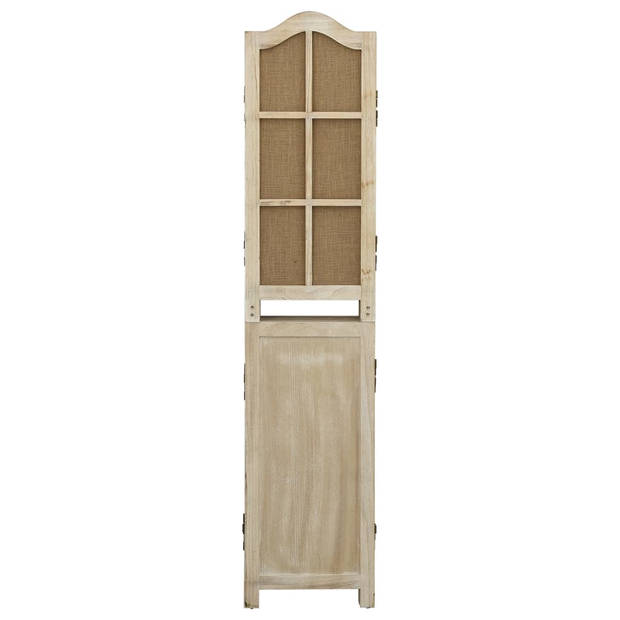 The Living Store Vintage Kamerscherm - Massief Paulowniahout - 140 x 165 cm - Bruin