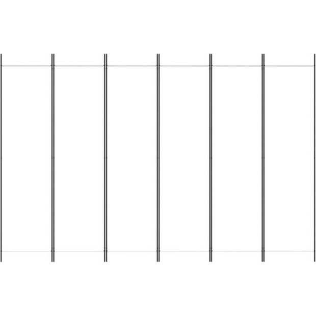 The Living Store Kamerscherm 6 panelen - 300 x 200 cm - Wit - Duurzame stof - Inklapbaar