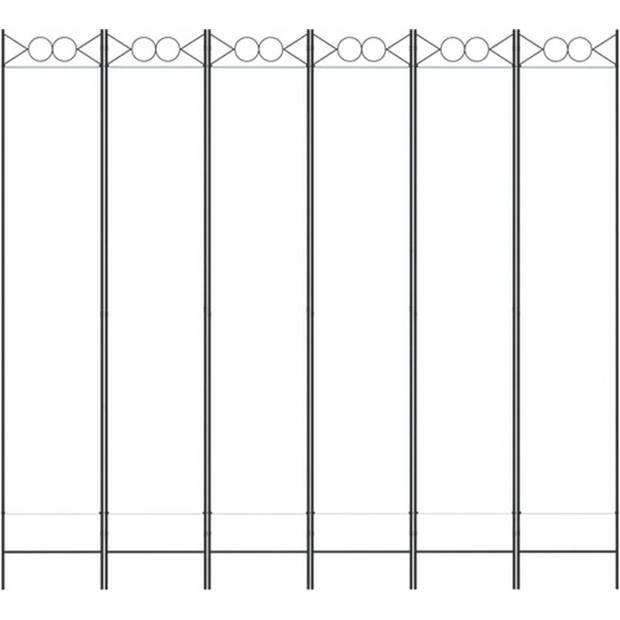 The Living Store Kamerscherm - 6 panelen - Wit - 240x220 cm - Duurzaam stofmateriaal