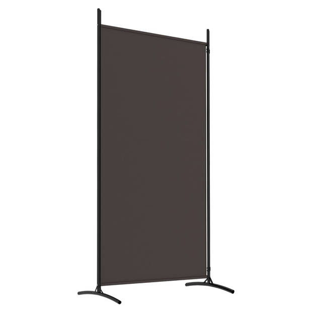 The Living Store Kamerscherm Bruin 175x180 cm - 2 Panelen - Stof (100% polyester) en ijzer