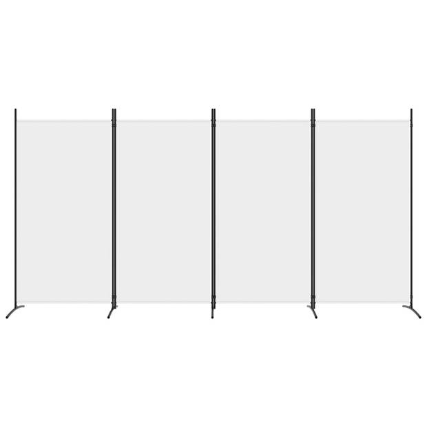 vidaXL Kamerscherm met 4 panelen 346x180 cm stof wit