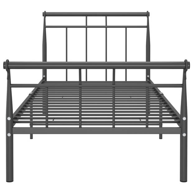 vidaXL Bedframe metaal zwart 100x200 cm