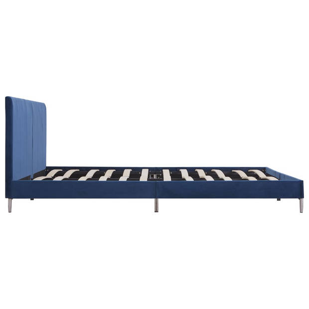 vidaXL Bedframe stof blauw 180x200 cm