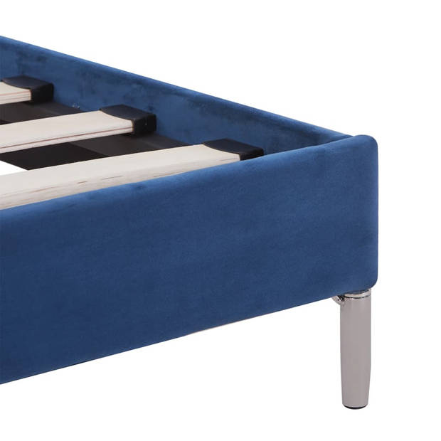 vidaXL Bedframe stof blauw 180x200 cm