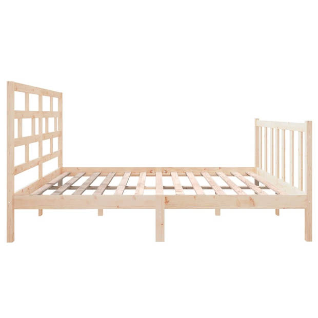 vidaXL Bedframe massief grenenhout 140x190 cm