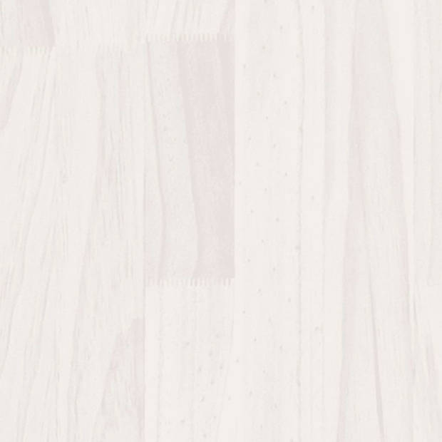 vidaXL Boekenkast met 2 schappen 80x30x70 cm massief grenenhout wit