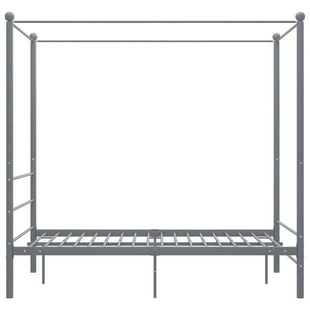 vidaXL Hemelbedframe metaal grijs 140x200 cm