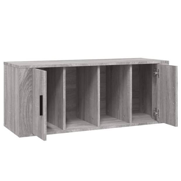 The Living Store TV-meubel - Trendy - TV-meubel - 100 x 35 x 40 cm - Grijs sonoma eiken