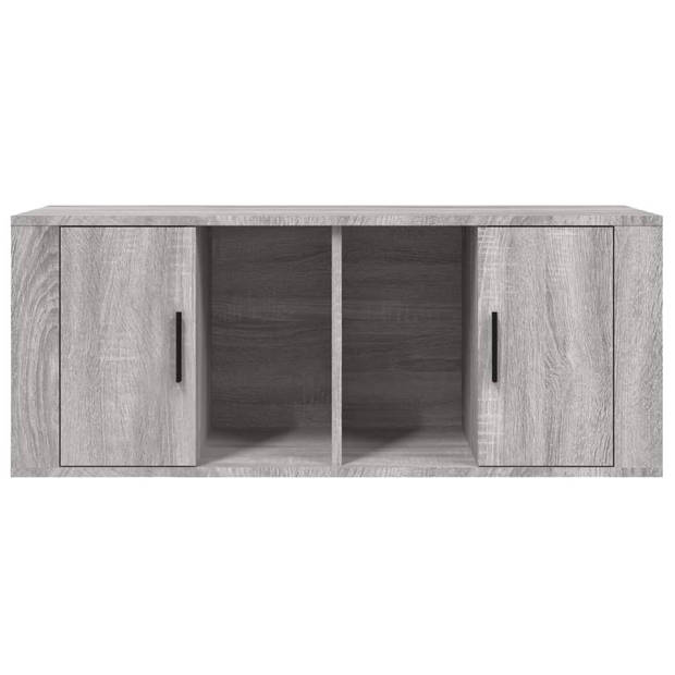 The Living Store TV-meubel - Trendy - TV-meubel - 100 x 35 x 40 cm - Grijs sonoma eiken