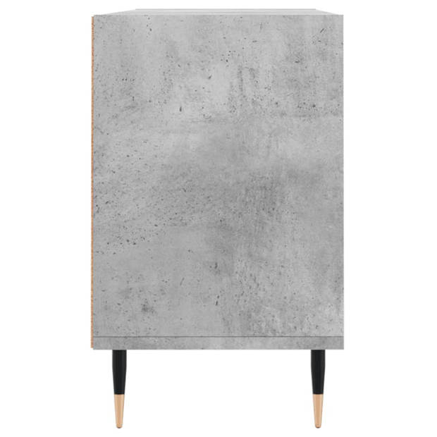 The Living Store TV-meubel Betongrijs - Praktische Opbergruimte - 103.5 x 30 x 50 cm - Stevig Houten Materiaal