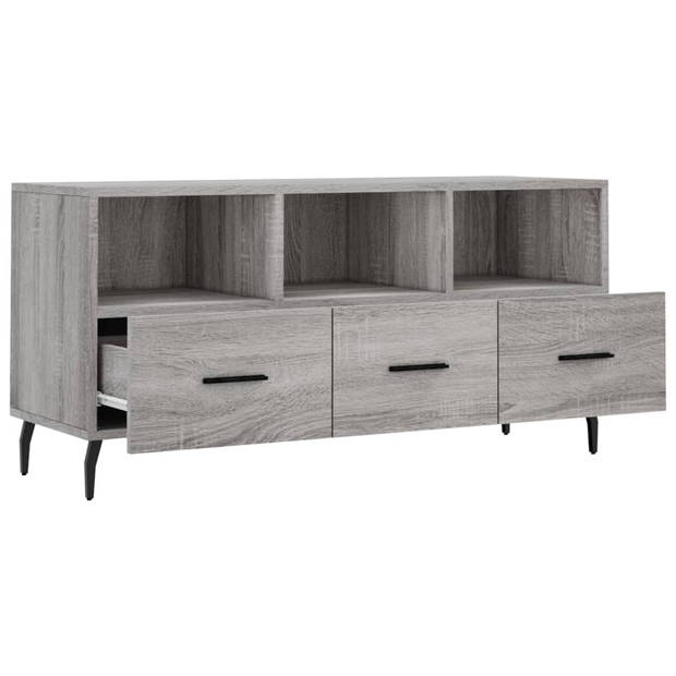 vidaXL Tv-meubel 102x36x50 cm bewerkt hout grijs sonoma eikenkleurig