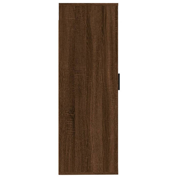 The Living Store Wandmeubel TV-kast - 40x34.5x100 cm - Bruineiken - Bewerkt hout