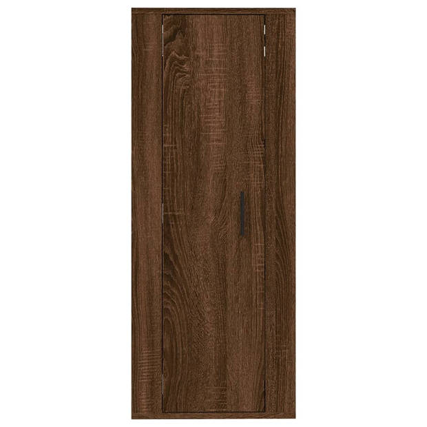 The Living Store Wandmeubel TV-kast - 40x34.5x100 cm - Bruineiken - Bewerkt hout