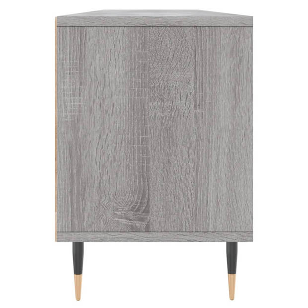 The Living Store Tv-meubel Opbergruimte Grijs Sonoma Eiken 150x30x44.5 cm - Hout - IJzer