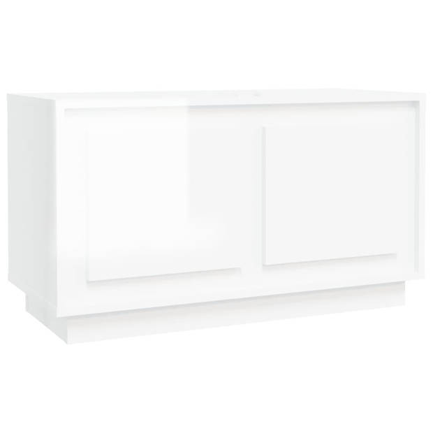 The Living Store TV-meubel - TV-meubel - 80x35x45 cm - Hoogglans wit