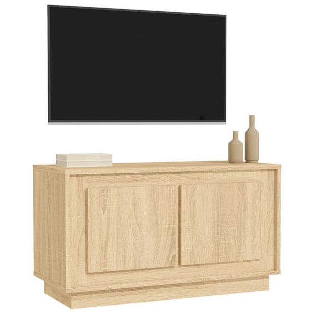 The Living Store TV-meubel Sonoma Eiken - 80 x 35 x 45 cm - Trendy ontwerp met voldoende opbergruimte