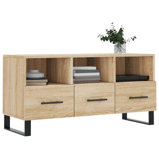 vidaXL Tv-meubel 102x36x50 cm bewerkt hout sonoma eikenkleurig