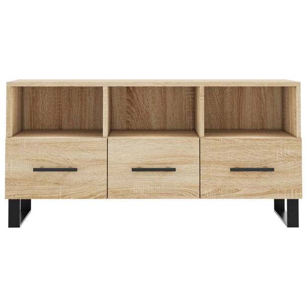 vidaXL Tv-meubel 102x36x50 cm bewerkt hout sonoma eikenkleurig