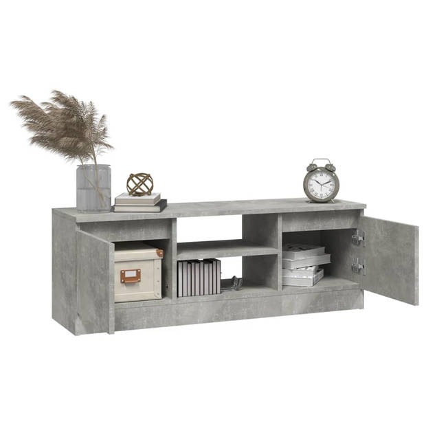 The Living Store TV-kast Betongrijs 102x30x36 cm - Klassiek ontwerp met deur