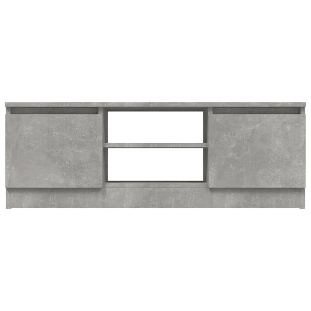 The Living Store TV-kast Betongrijs 102x30x36 cm - Klassiek ontwerp met deur