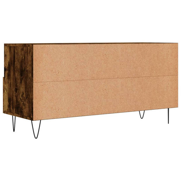 vidaXL Tv-meubel 102x36x50 cm bewerkt hout gerookt eikenkleurig