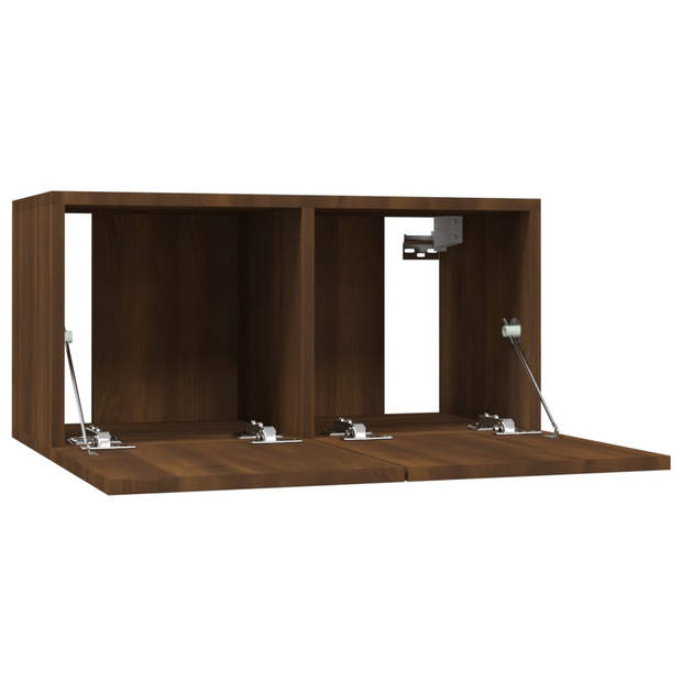 vidaXL Tv-hangmeubel 60x30x30 cm bewerkt hout bruin eikenkleur