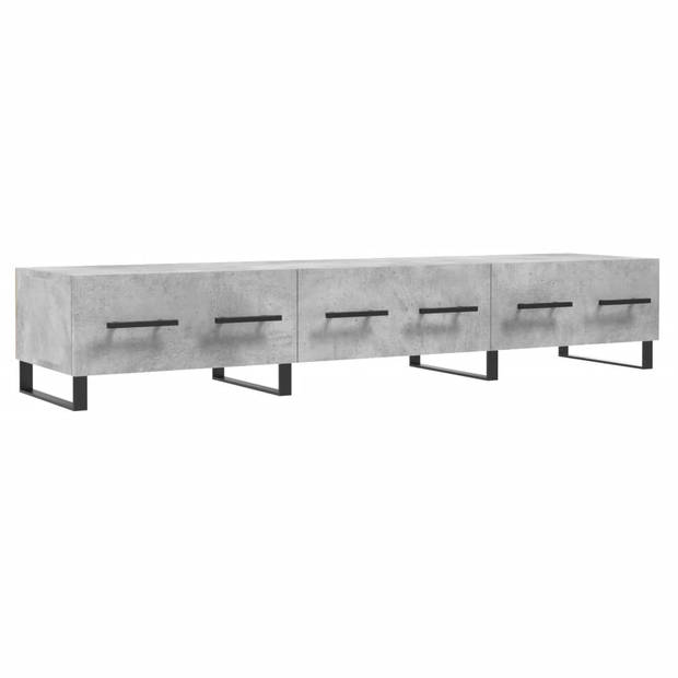 The Living Store TV-meubel Betongrijs - 150 x 36 x 30 cm - Stijlvol design en ruime opbergruimte