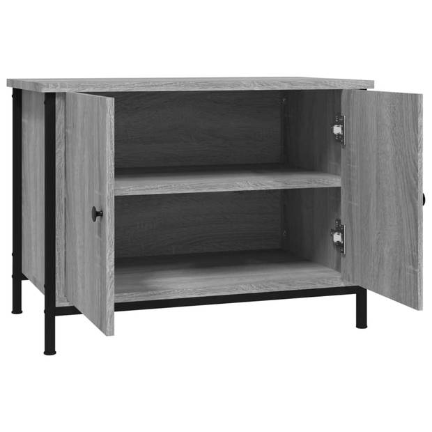 The Living Store TV-meubel s - TV-meubel - 60 x 35 x 45 cm - Grijs Sonoma Eiken