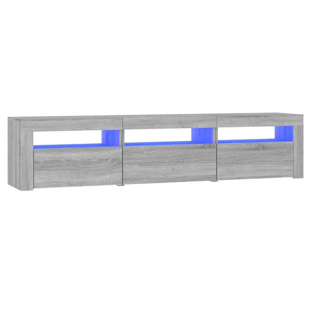 The Living Store Tv-meubel - LED-verlichting - Grijs sonoma eiken - 180 x 35 x 40 cm