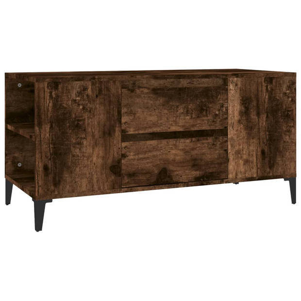 The Living Store TV-meubel Urban - Industrieel - 102 x 44.5 x 50 cm - Gerookt eiken