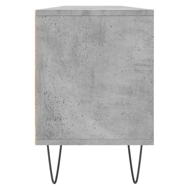 The Living Store Tv-meubel Betongrijs - 150 x 30 x 44.5 cm - Opbergruimte