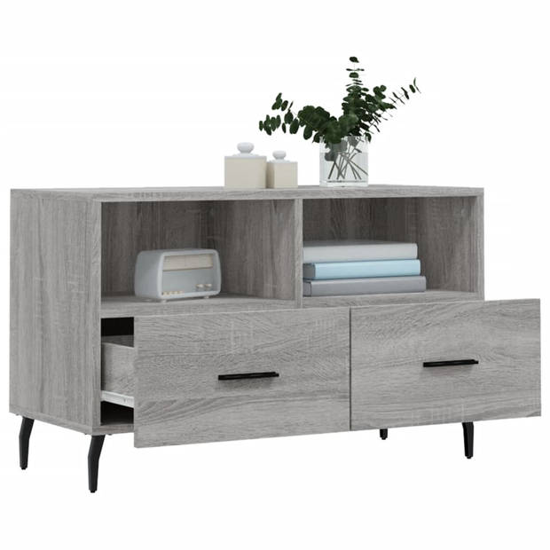 The Living Store TV-meubel Standish - Grijs Sonoma Eiken - 80 x 36 x 50 cm