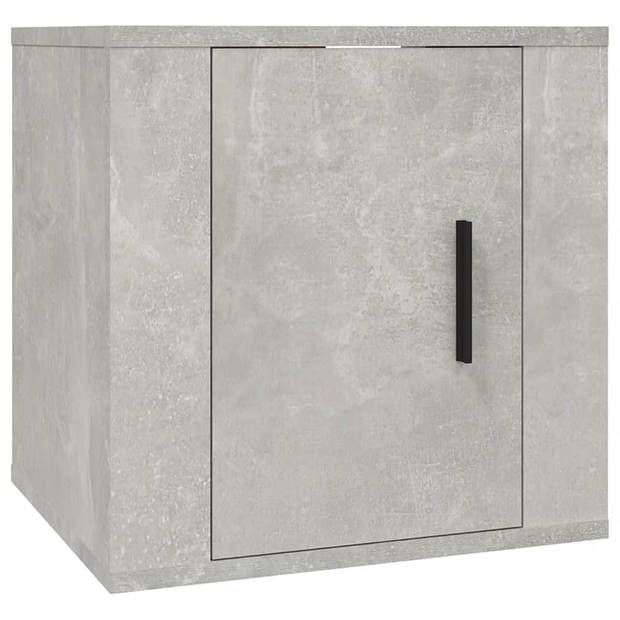 The Living Store TV-meubelset - Classic Betongrijs - 80x34.5x40cm - 40x34.5x40cm - 40x34.5x80cm