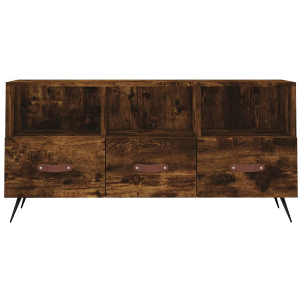 The Living Store Tv-meubel - Gerookt eiken - 102 x 36 x 50 cm