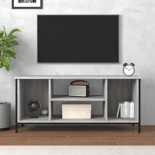 vidaXL Tv-meubel 102x35x45 cm bewerkt hout grijs sonoma eikenkleurig