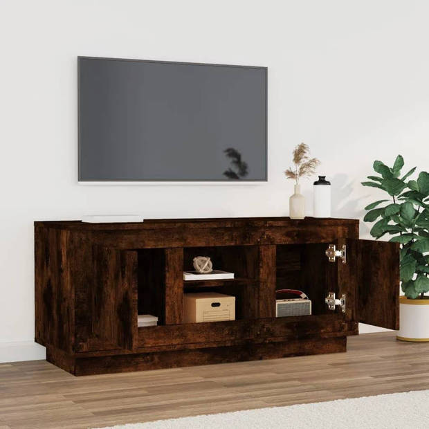 The Living Store TV-meubel Zen - Mediameubel - 102x35x45 cm - Gerookt eiken