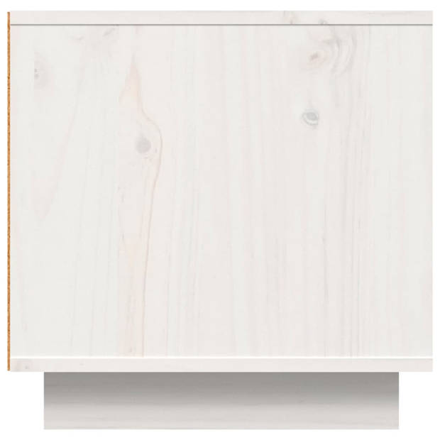 The Living Store Tv-kast - Grenenhout - 140 x 40 x 40 cm - Wit