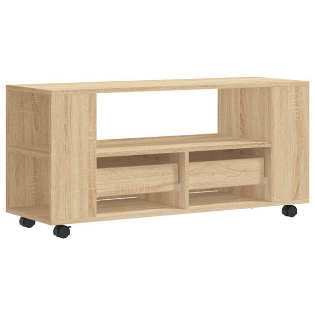 The Living Store TV-meubel Sonoma Eiken - 102 x 34.5 x 43 cm - Duurzaam Hout - Opbergruimte