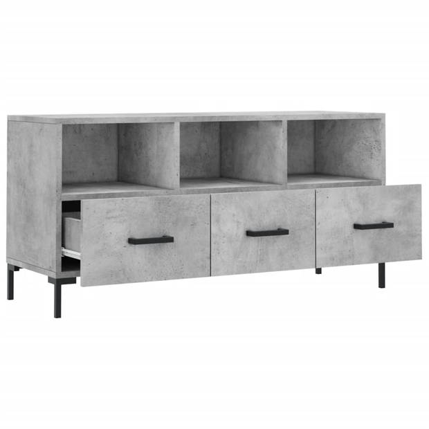 The Living Store TV-meubel Betongrijs - 102x36x50 cm - Trendy en praktisch