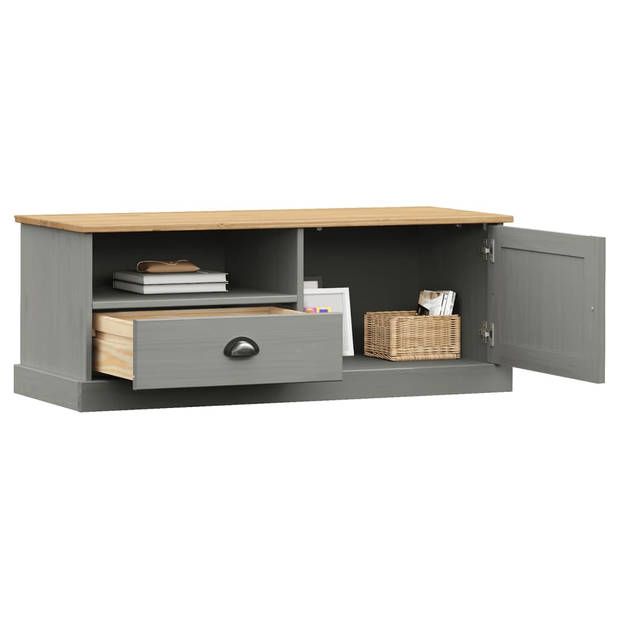 The Living Store VIGO Houten Tv-Meubel - 106 x 40 x 40 cm - Grijs