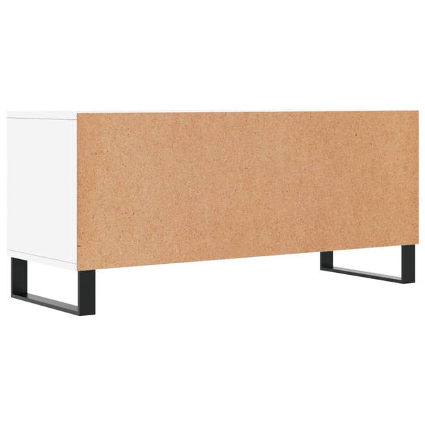 vidaXL Tv-meubel 100x34,5x44,5 cm bewerkt hout wit