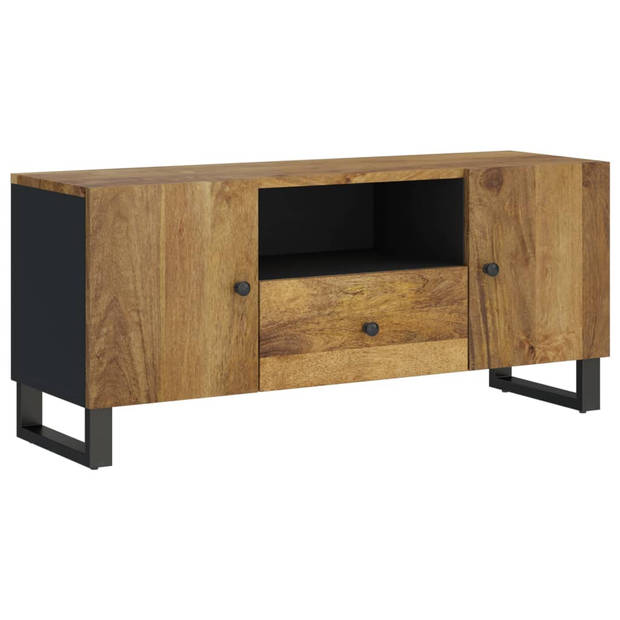 The Living Store TV Meubel - Massief Mangohout - 105 x 33.5 x 46 cm - Stabiele poten