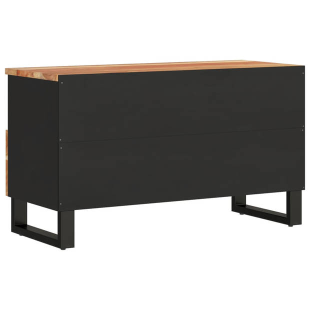 The Living Store TV-meubel Massief Acaciahout - 80 x 33 x 46 cm - Opbergruimte - Stabiele poten - Uitstalfunctie