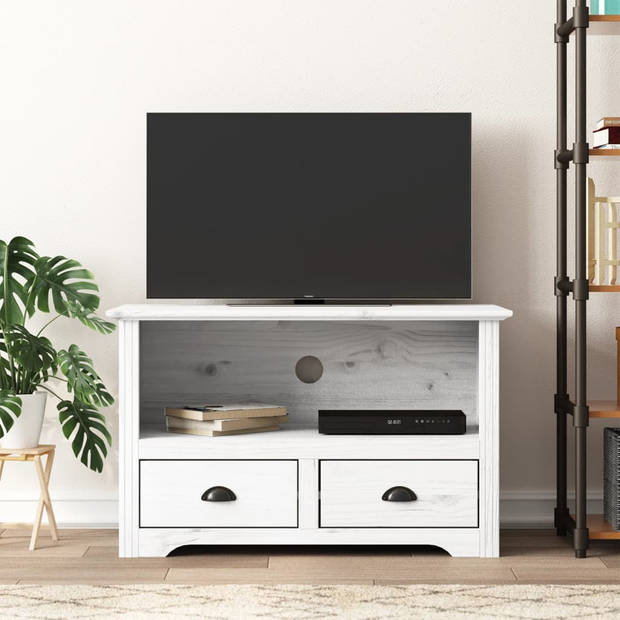 The Living Store Tv-kast - BODO - TV-meubel - 91x43x56 cm - Massief grenenhout